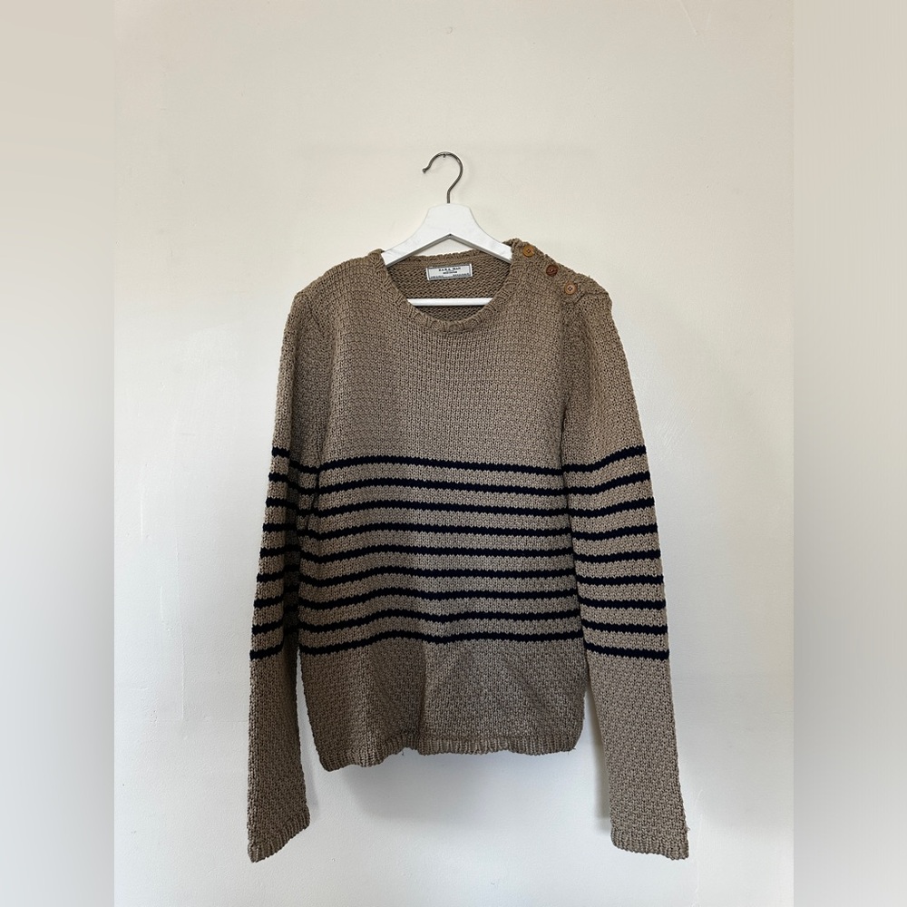 Zara Man Denim Couture Striped Sweater